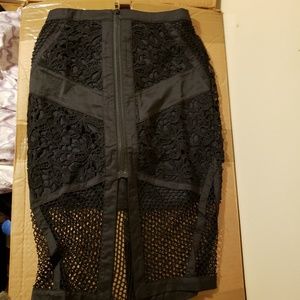Black lace skirt